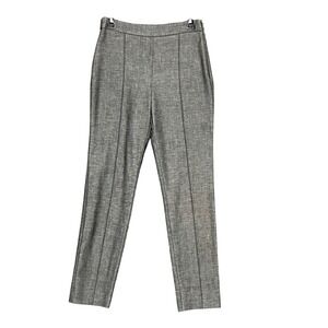 Mango Suit Women's Size 6 Grey High Waisted Side Zip Tapered Dress Career Pants